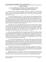 Quy hoạch phát triển nông lâm ngư nghiệp tỉnh Vĩnh Long