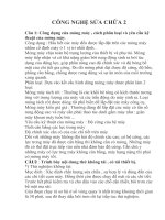 Đề cương CÔNG NGHỆ SỬA CHỮA 2