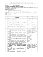 GIÁO ÁN DẠY KHÉP KÍNH MÔN TIẾNG ANH 9 HỌC KỲ II