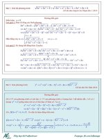 các bài toán phương trình , hệ phương trình trong đề thi đại học