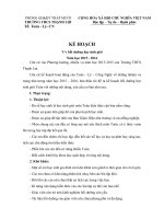 KẾ HOẠCH BỒI DƯỠNG HỌC SINH GIỎI MÔN TOÁN LỚP 9