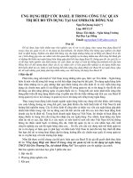 Ứng dụng hiệp ước basel II trong công tác quản trị rủi ro tín dụng tại sacombank đồng nai 