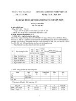 BÁO CÁO TỔNG KẾT TỔ CHUYÊN MÔN TRUNG HỌC CƠ SỞ