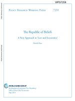 The Republic of Beliefs A New Approach to Law and Economics