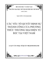 Các yếu tố quyết định sự thành công của phương thức thương mại điện tử b2c tại việt nam 