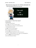 Phân biệt cách sử dụng của CAN, COULD và BE ABLE TO pdf 