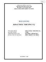 GIÁO TRÌNH KHAI THÁC KINH TẾ THƯƠNG VỤ KHOA ĐKTB ĐHHH VN