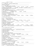 ôn tập tiếng anh học kì 2 lớp 4 (chương trình thí điểm)