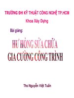 Bài giảng hư hỏng, sửa chữa gia cường công trình   phần 6  sửa chữa, chống thấm gia cường công trình theo quy trình SIKA