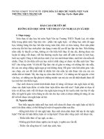 BÁO CÁO CHUYÊN ĐỀ  HƯỚNG DẪN HỌC SINH  VIẾT ĐOẠN VĂN NGHỊ LUẬN XÃ HỘI