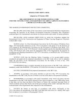 INTERNATIONAL CODE  FOR THE CONSTRUCTION AND EQUIPMENT OF SHIPS CARRYING DANGEROUS  CHEMICALS IN BULK (IBC CODE)