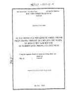 Sự tác động của nền kinh tế nhiều thành phần trong thời kỳ quá độ lên chủ nghĩa xã hội ở việt nam 