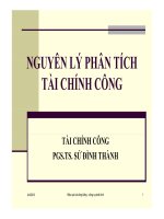Bài giảng nhập môn tài chính công  chương 1   nguyên lý phân tích tài chính công