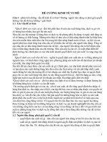 ĐỀ CƯƠNG KINH tế VI mô  