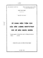 Về dáng điệu tiệm cận của ước lượng BOOTSTRAP với cỡ mẫu ngẫu nhiên 