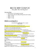 BỘ câu hỏi và đáp án học phần địa văn hàng hải 2 