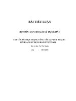 CHUYÊN đề THỰC TRẠNG CÔNG tác lập QUY HOẠCH – kế HOẠCH sử DỤNG đất ở VIỆT NAM 