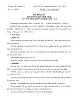 KẾ HOẠCH BỒI DƯỠNG HỌC SINH GIỎI VĂN HAY CHỮ TỐT NĂM HỌC 2015 2016