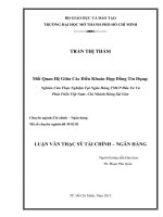 Mối quan hệ giữa các điều khoản hợp đồng tín dụng nghiên cứu thực nghiệm tại ngân hàng TMCP đầu tư và phát triển việt nam   chi nhánh đông sài gòn 