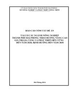 TÁI cơ cấu NGÀNH NÔNG NGHIỆP THÀNH PHỐ hải PHÒNG THEO HƯỚNG NÂNG CAO GIÁ TRỊ GIA TĂNG và PHÁT TRIỂN bền VỮNG đến năm 2020, ĐỊNH HƯỚNG đến năm 2030 