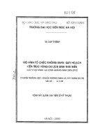 Mô hình tổ chức không gian quy hoạch kiến trúc vùng du lịch sinh thái biển 