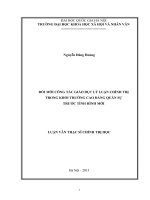 Đổi mới công tác giáo dục lý luận chính trị trong khối trường cao đẳng quân sự trước tình hình mới 