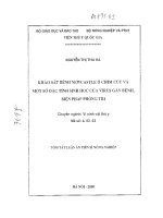 Khảo sát bệnh NEWCASTLE ở chim cút và một số đặc tính sinh học của VIRUS gây bệnh biện pháp phòng trị 