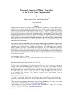 Economic Impacts of China’s Accession to the World Trade Organization