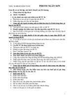 Đề cương trắc nghiệm môn Kiểm toán