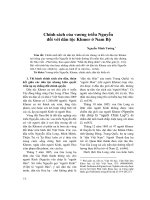 Chính sách của vương triều nguyễn đối với dân tộc khmer ở nam bộ