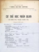 Cơ thể học nhãn quan và phần phụ thuộc nhãn cầu