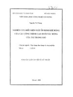 Nghiên cứu điều khiển mất ổn định khí động của các công trình cao dưới tác động của tải trọng gió 