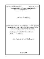 Nghiên cứu hạn chế ảnh hưởng của sóng và gió biển đến kênh điều khiển độ cao của tên lửa đối hải khi bay ở độ cao thấp trên mặt biển tt 