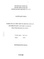 Nghiên cứu các phức chất của một số nguyên tố đất hiếm với axit l glutamic và thăm dò hoạt tính sinh học của chúng 