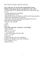 ĐỀ CƯƠNG TIN học CHUYÊN NGÀNH  