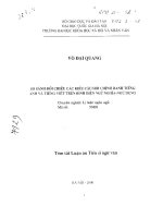So sánh đối chiếu các kiểu câu hỏi chính danh tiếng anh và tiếng việt trên bình diện ngữ nghĩa ngữ dụng 