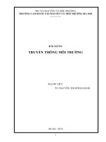 BÀI GIẢNG TRUYỀN THÔNG môi TRƯỜNG