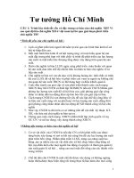 Đề cương ôn tập tư tưởng hồ chí minh