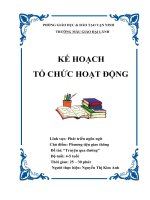 Kế hoạch giảng dạy kể truyện qua đường