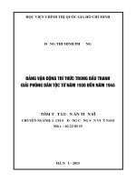 Đảng vận động trí thức trong đấu tranh giải phóng dân tộc từ năm 1930 đến năm 1945 tt