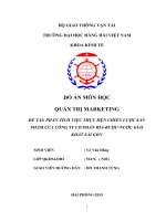 PHÂN TÍCH VIỆC THỰC hện CHIẾN lược sản PHẨM của CÔNG TY cổ PHẦN BIA rượu nước GIẢI KHÁT sài gòn 