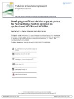Developing an efficient decision support system for nontraditional machine selection: an application of MOORA and MOOSRA
