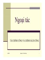 Bài giảng nhập môn tài chính công  chương 4   ngoại tác phát sinh của tài chính công và chính sách công
