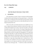 Bài thu hoạch tham quan nhận thức 