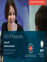 TÀI LIỆU ACCA MỚI NHẤT 2015 BPP p3 passcards