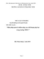 Biện pháp quản lí nhằm nâng cao chất lượng dạy học trong trường THCS  