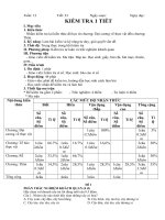 KIỂM TRA 1 TIẾT SINH HỌC 6 HỌC KỲ I
