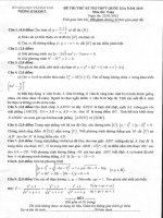 Đề và đáp án môn toán THPT 2015