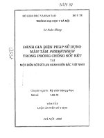 Đánh giá biện pháp sử dụng màn tẩm PERMETHRIN trong phòng chống sốt rét 