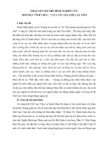 TIỂU LUẬN NHẬN XÉT BÀI PHÊ BÌNH NGHIÊN CỨU RỒI ĐÂY VĨNH VIỄN CỦA TÁC GIẢ CHẾ LAN VIÊN